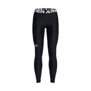 Under Armour Svarta Slim Fit Leggings med Tryckt Logotyp Black, Herr