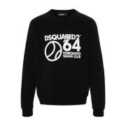 Dsquared2 Stiliga Sweaters Kollektion Black, Herr