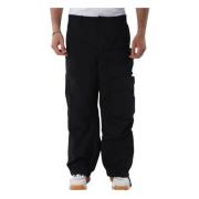 Ten C Nylon Cargo Byxor med Fickor Black, Herr