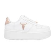 Windsor Smith Vita Roséguld Sneakers för Kvinnor White, Dam