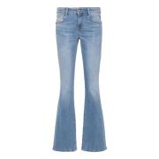 Diesel Flared Denim Jeans Blue, Dam