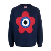 Kenzo Logobroderad tröja med Boke Flower-motiv Blue, Herr