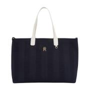 Tommy Hilfiger Ikonisk Stickad Toteväska Multicolor, Dam