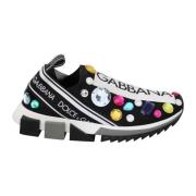 Dolce & Gabbana Stiliga låga topp sneakers med kristaller Multicolor, ...
