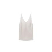 Dorothee Schumacher Blank V-ringad Satintopp White, Dam