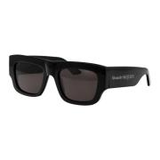 Alexander McQueen Stiliga solglasögon Am0449S Black, Herr