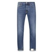 Tela Genova Klassiska Slim Fit Selvedge Denim Jeans Blue, Herr