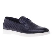 Baldinini Loafer in dark blue with woven print Blue, Herr