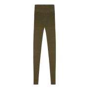 Cortana Baby Alpaca Merino Leggings i Khaki Green, Dam