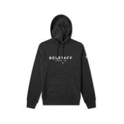 Belstaff 1924 Hoodie i Svart och Vit Black, Herr