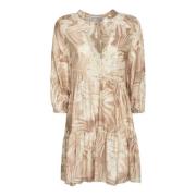 Ermanno Scervino Blommig Spets Beige Klänning Multicolor, Dam