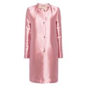 Herno Satin Vinterrock Pink, Dam