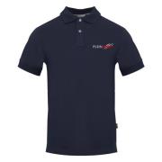 Plein Sport Kortärmad Polo Monokrom Bomull Blue, Herr