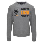 Plein Sport Sportig Rund Hals Sweatshirt Bomull Polyester Gray, Herr