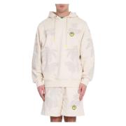 Barrow Palmtryck Hoodie Beige, Herr