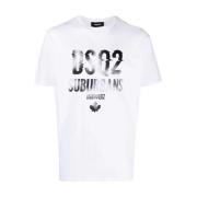 Dsquared2 Tryckt Logot-shirt, Vit White, Herr