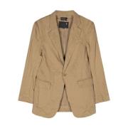 R13 Khaki Oversized Ragged Blazer Beige, Dam