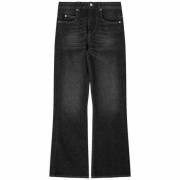 Isabel Marant Étoile Hög Midja Bootcut Jeans Belvira Black, Dam