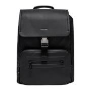 Calvin Klein Svart tryckt ryggsäck med spänneförslutning Black, Dam