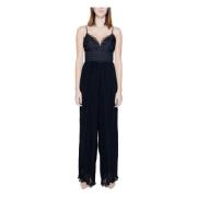 Guess Elegant Veckad Jumpsuit Vår/Sommar Kollektion Black, Dam