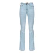 Pinko Flora Flare Denim Baby Blue Tvätt Blue, Dam