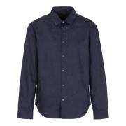Armani Exchange Klassisk Blå Knapp-up Skjorta Blue, Herr