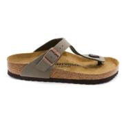 Birkenstock Lädertofflor Gray, Unisex