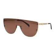 Alexander McQueen Stiliga solglasögon Am0457S Brown, Herr