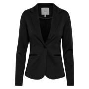 ICHI Svart Knäppt Blazer Dammode Black, Dam