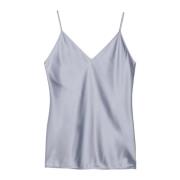 Max Mara Elegant Ärmlös Topp Blue, Dam