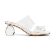 Simone Rocha Pärla Beaded Sandal Pump med Perspex Häl White, Dam