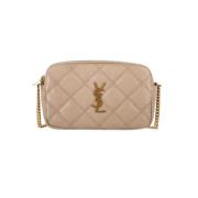 Yves Saint Laurent Vintage Pre-owned Laeder axelremsvskor Beige, Dam