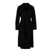 Max Mara Studio Svarta Kappor med Cles Black, Dam