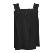 Co'Couture Smock Strap Top Blus Svart Black, Dam