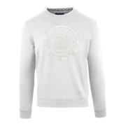 Aquascutum Herr Logo Sweatshirt 100% Bomull White, Herr