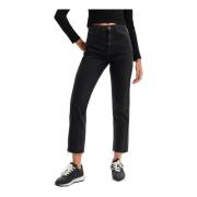 Desigual Svarta Jeans med Dragkedja Black, Dam