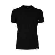 Dsquared2 Figursydd Rund Hals Kortärmad T-shirt med Dekorativ Sidotext...