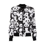 Dolce & Gabbana Panda Print Nylon Jacka Black, Herr
