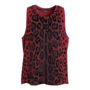 Dolce & Gabbana Leopard Print Tank Top Multicolor, Herr