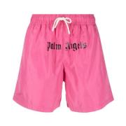 Palm Angels Fuchsia Havskläder med Dragsko i Midjan Pink, Herr