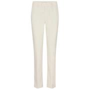 MOS Mosh Elegant Slim-Fit Byxor i Ecru Beige, Dam