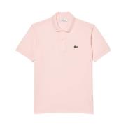 Lacoste Rosa Polo Skjorta Klassisk Bomull Pink, Herr