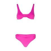 The Attico Lycra Triangel Bikini Pink, Dam