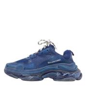 Balenciaga Vintage Pre-owned Laeder sneakers Blue, Dam