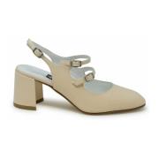 Carel Beige Lackläder Ballettpumps Beige, Dam