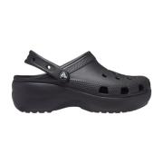 Crocs Svart Plattform Träsko Black, Dam