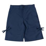 Comme des Garçons Marinblå Polyester Shorts Blue, Herr