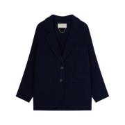 Vanessa Bruno Ikonisk Marc Blazer i Dubbelsidig Ull Blue, Dam