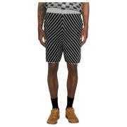 Isa Boulder Chevron Stickade Shorts Black, Herr