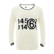 MM6 Maison Margiela Logo Print Oversized T-shirt White, Herr